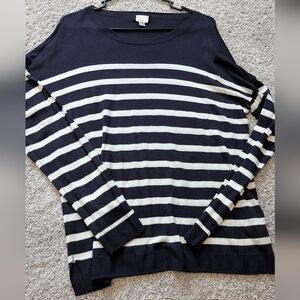 a new day Navy and Cream Striped Sweater